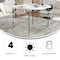 Flash Furniture Round Wh 48Rnd Plastic Bi-Fold Table, 47.75" W, 47.75" L, 29.5" H, Plastic Top, White DAD-122RZ-GG - alternate 4